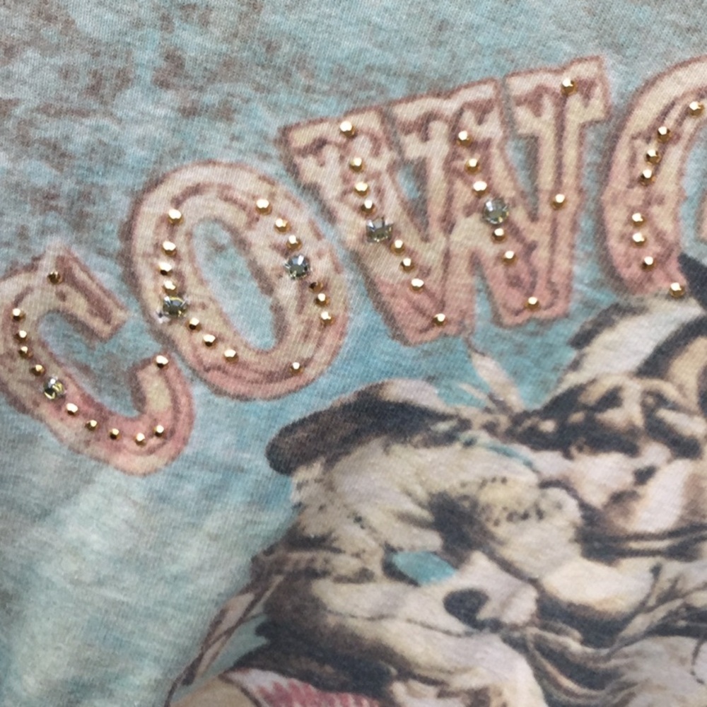 Skinny Minnie cowboy cowgirl boho rodeo barrel racing western tee shirt farmer’s - Picture 2 of 8